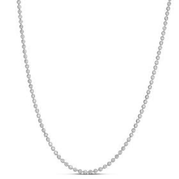 Moon Cut Bead Chain in 14k White Gold (2.5 mm) - Image 3