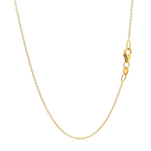 Double Extendable Cable Chain in 14k Yellow Gold (1.0mm) - Image 2