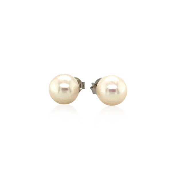 Freshwater Pearl Earrings in Sterling Silver - Image 2