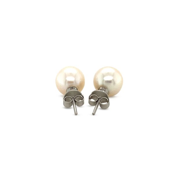 Freshwater Pearl Earrings in Sterling Silver - Image 3