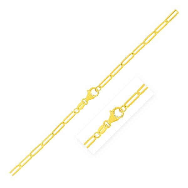 10K Yellow Gold Paperclip Chain (2.5mm)