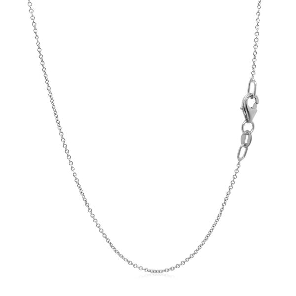 Double Extendable Cable Chain in 14k White Gold (1.0mm) - Image 2