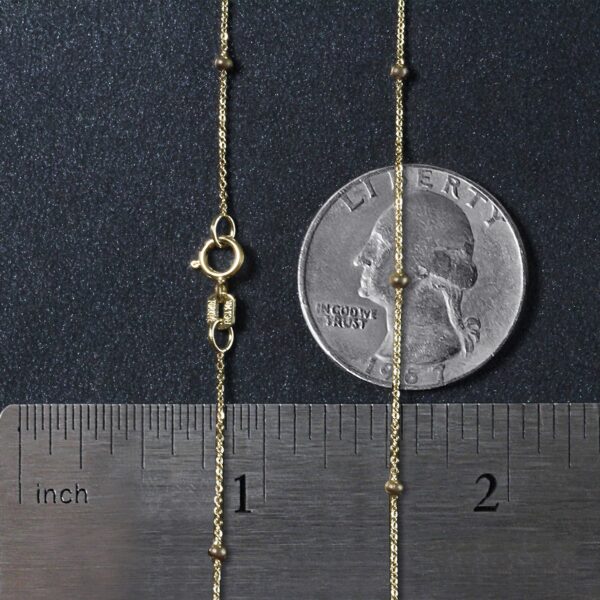 Bead Links Saturn Chain in 14k Yellow Gold (3.5mm) - Image 5