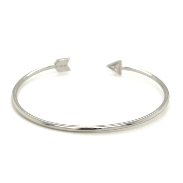 Sterling Silver Polished Arrow Cuff Bangle - Image 3