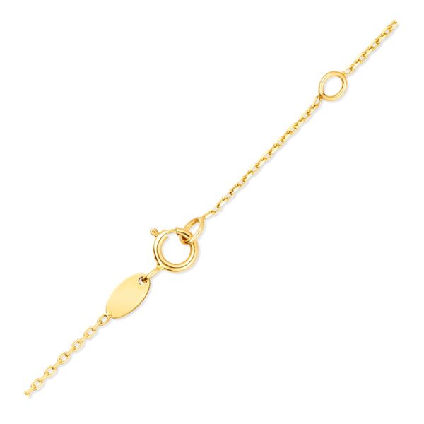 14k Yellow Gold Chain Necklace with Cross Stations - Image 3