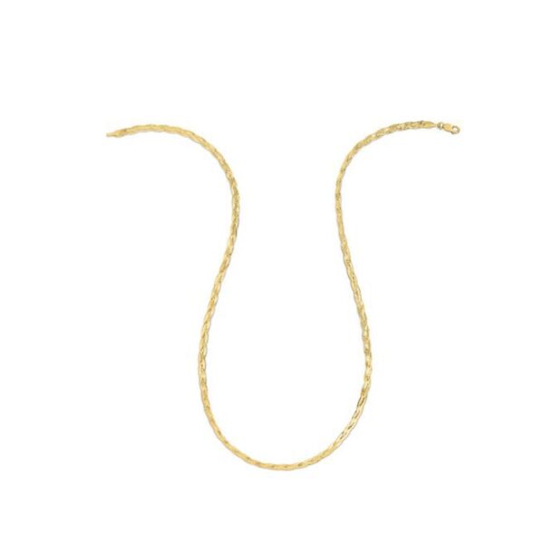 14k Yellow Gold Braided Herringbone Chain - Image 2