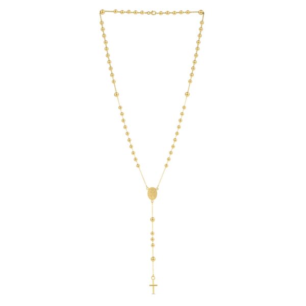 14K Yellow Gold Rosary Necklace - Image 2