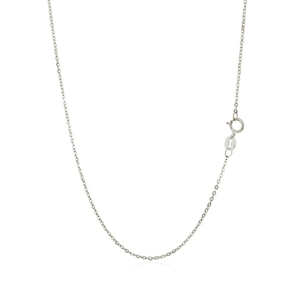 14k White Gold Polished Mini Heart Necklace - Image 3