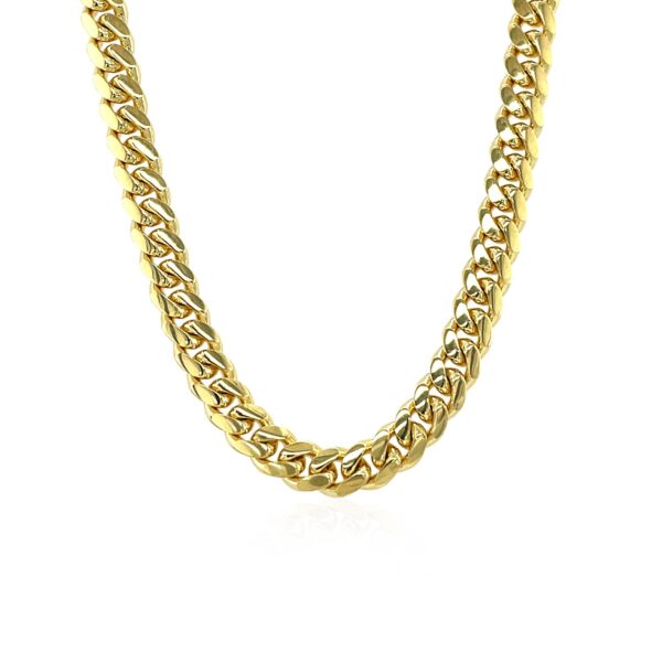 5.0mm 14k Yellow Gold Classic Miami Cuban Solid Chain - Image 2