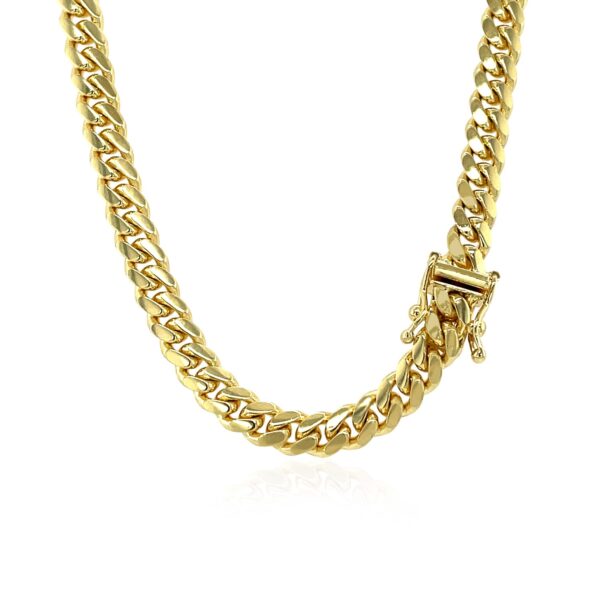 5.0mm 14k Yellow Gold Classic Miami Cuban Solid Chain - Image 3