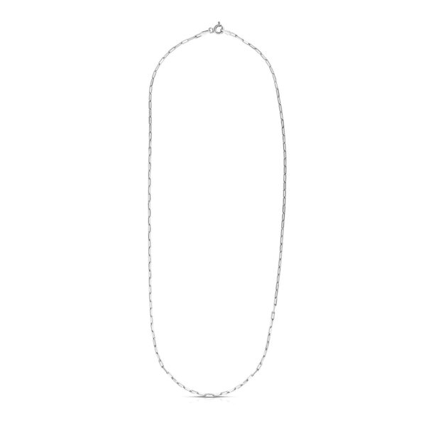 Sterling Silver Rhodium Plated Paperclip Chain (1.8 mm) - Image 2