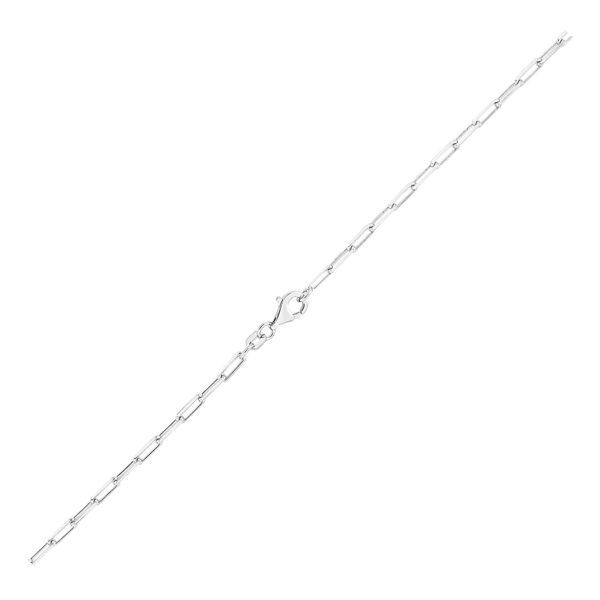 Sterling Silver Rhodium Plated Paperclip Chain (1.8 mm) - Image 3