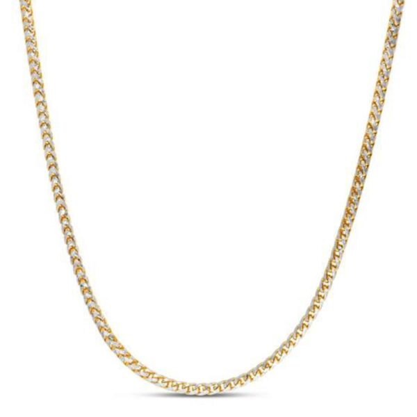 3.1mm 14k Yellow Gold Round Pave Franco Chain - Image 2