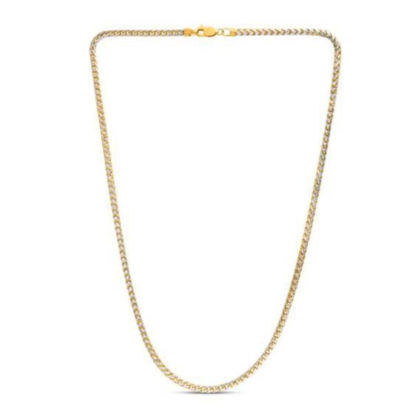 3.1mm 14k Yellow Gold Round Pave Franco Chain - Image 3