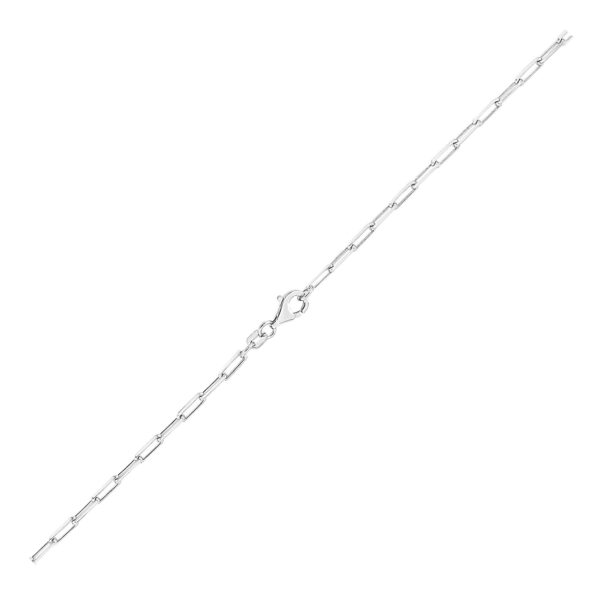 Sterling Silver Rhodium Plated Paperclip Chain (3.0 mm) - Image 3