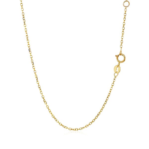 14k Yellow Gold 17 inch Necklace with Round White Topaz - Image 3