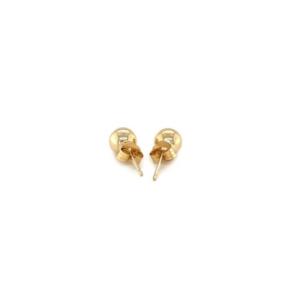 14k Yellow Gold Round Stud Earrings (5.0 mm) - Image 3