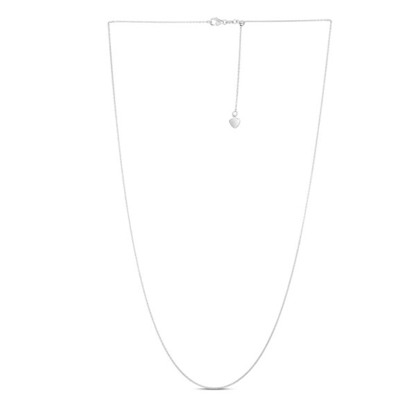 Adjustable Cable Chain in 14k White Gold (1.0mm) - Image 2