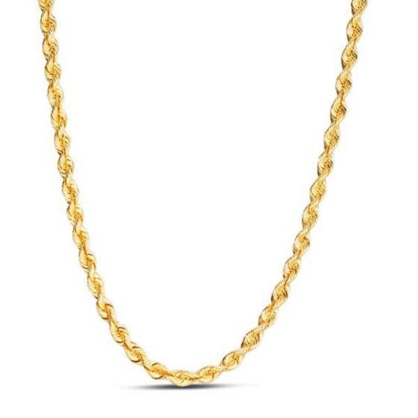 14k Yellow Gold Light Rope Chain 4.3mm - Image 2