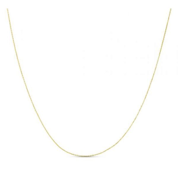 Double Extendable Diamond Cut Cable Chain in 14k Yellow Gold (0.80mm) - Image 2