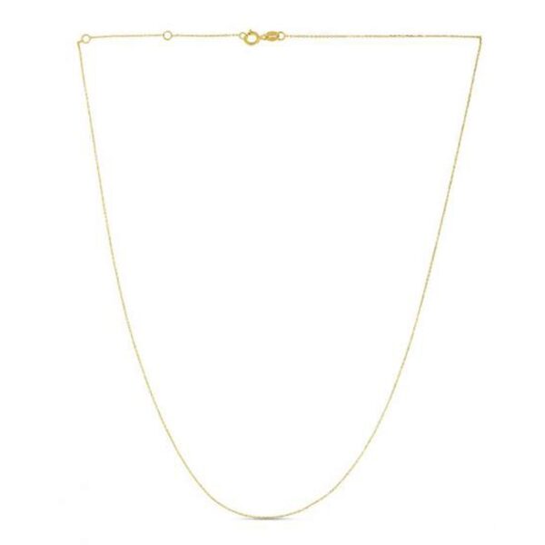 Double Extendable Diamond Cut Cable Chain in 14k Yellow Gold (0.80mm) - Image 3