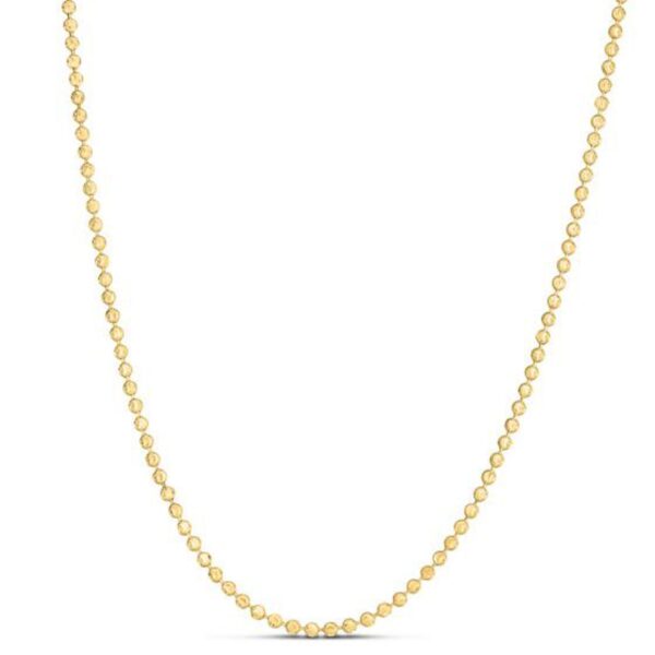 Moon Cut Bead Chain in 14k Yellow Gold (2.5 mm) - Image 2