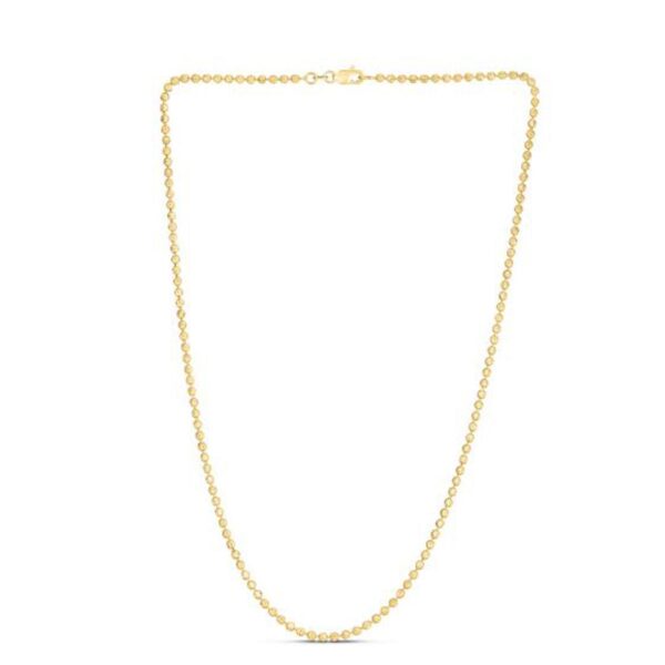 Moon Cut Bead Chain in 14k Yellow Gold (2.5 mm) - Image 3