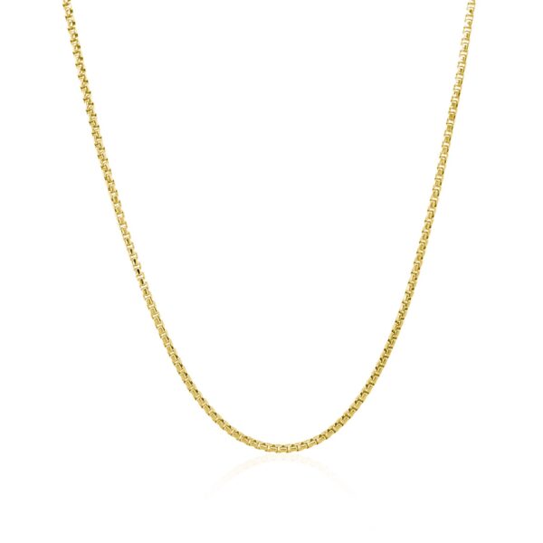 14k Yellow Gold Round Box Chain 1.35 mm - Image 2