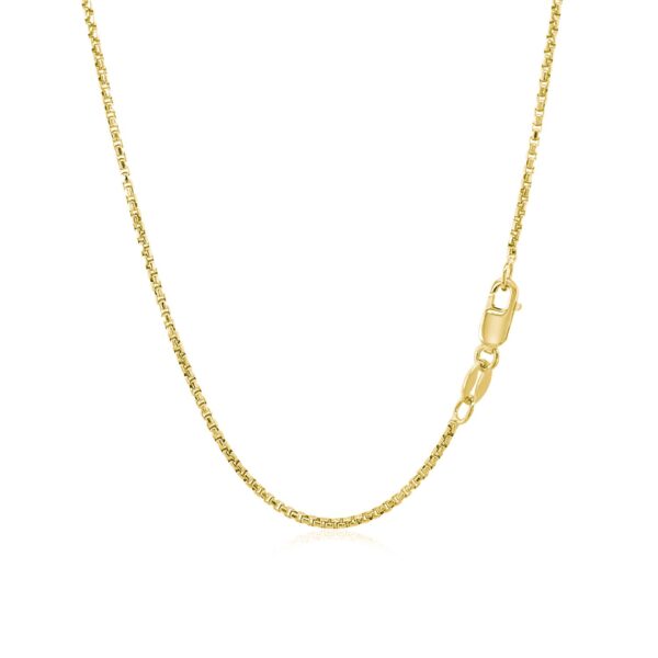 14k Yellow Gold Round Box Chain 1.35 mm - Image 3