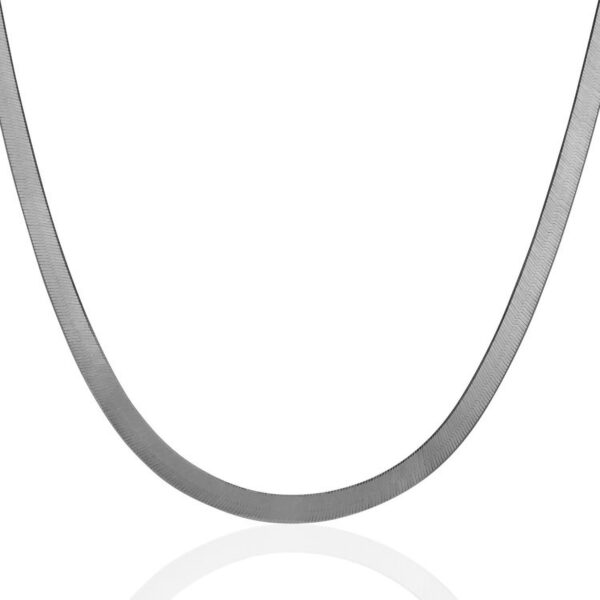 5.0mm 14k White Gold Super Flex Herringbone Chain - Image 2