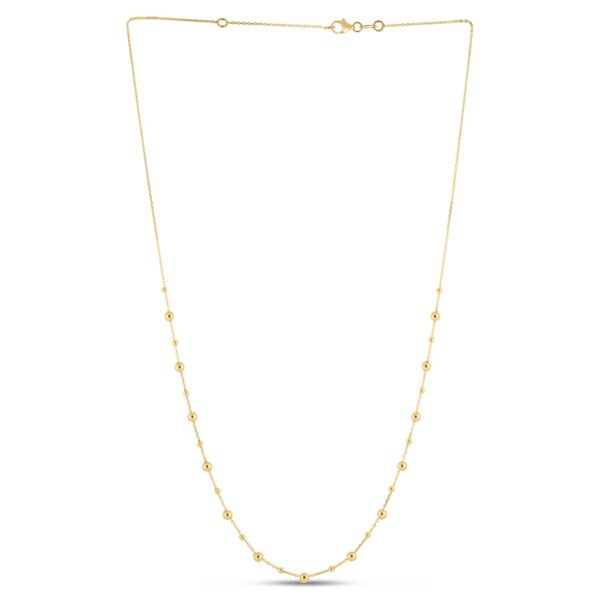 14k Yellow Gold Bead Necklace