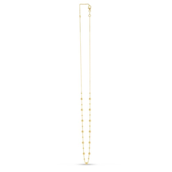 14k Yellow Gold Bead Necklace - Image 2