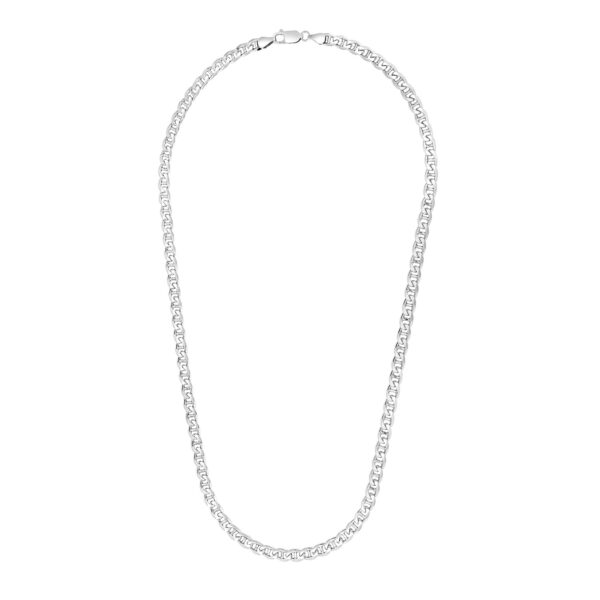 Sterling Silver Rhodium Plated Mariner Chain 5.6mm - Image 2