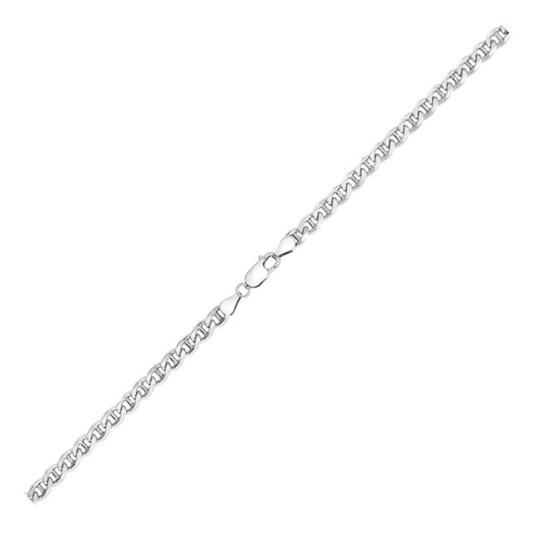 Sterling Silver Rhodium Plated Mariner Chain 5.6mm - Image 3