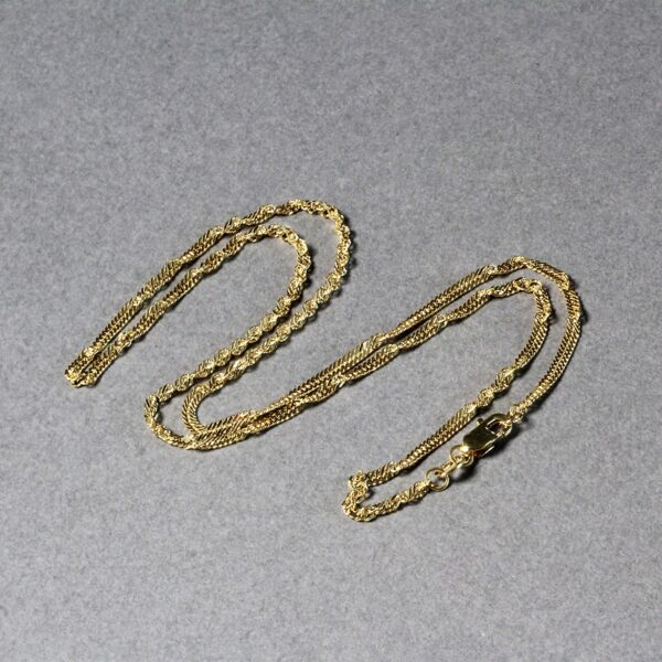 14k Yellow Gold Singapore Chain 1.7mm - Image 3