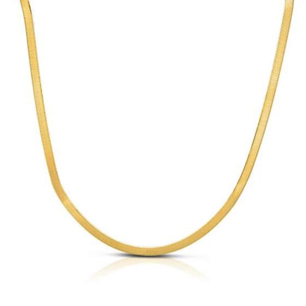 1.5mm 14k Yellow Gold Super Flex Herringbone Chain - Image 2