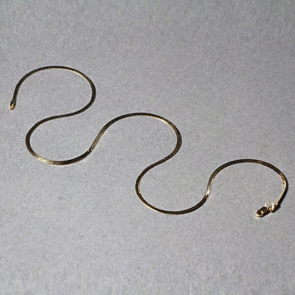 1.5mm 14k Yellow Gold Super Flex Herringbone Chain - Image 4