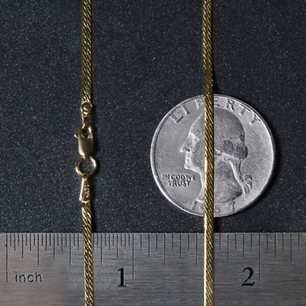 1.5mm 14k Yellow Gold Super Flex Herringbone Chain - Image 6