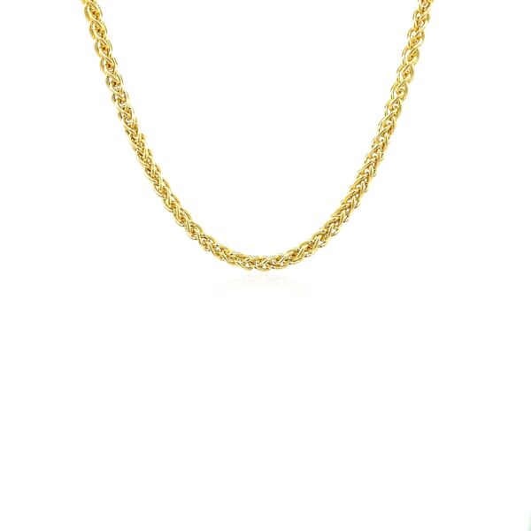 14k Yellow Gold 2.8mm Light Weight Wheat Chain - Image 2