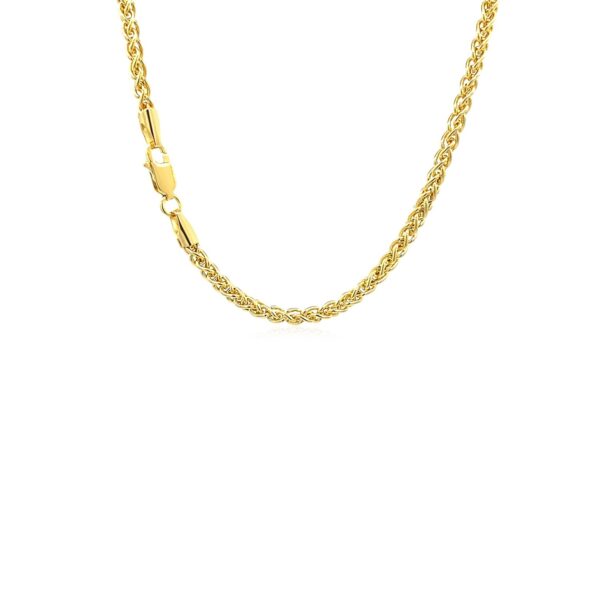 14k Yellow Gold 2.8mm Light Weight Wheat Chain - Image 3