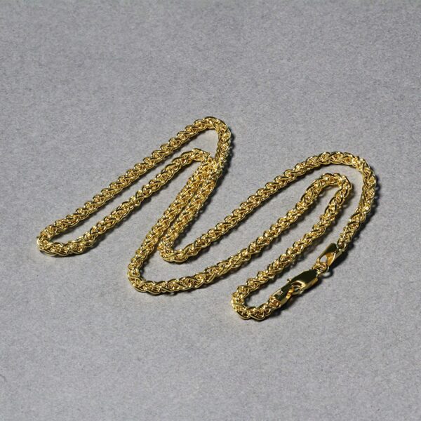 14k Yellow Gold 2.8mm Light Weight Wheat Chain - Image 5