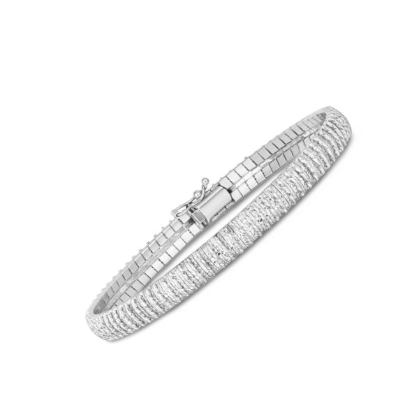 14k White Gold Diamante Flex Bracelet - Image 2