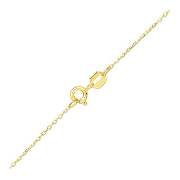 14K Yellow Gold Four Leaf Clover Necklace - Image 3