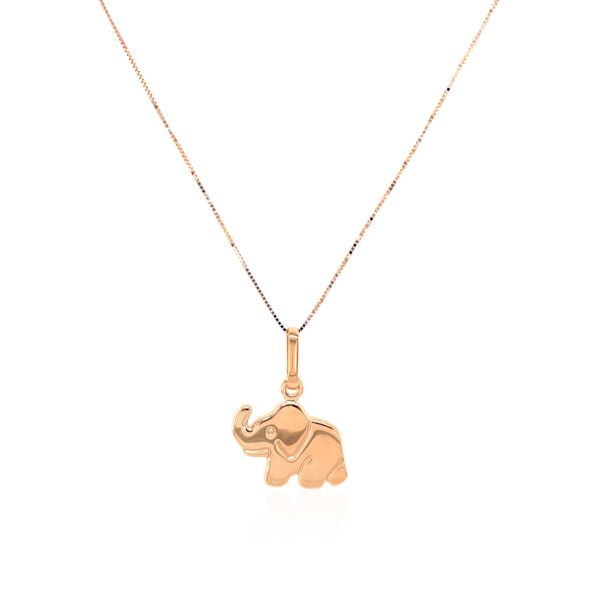 Elephant Pendant in 10k Rose Gold - Image 2