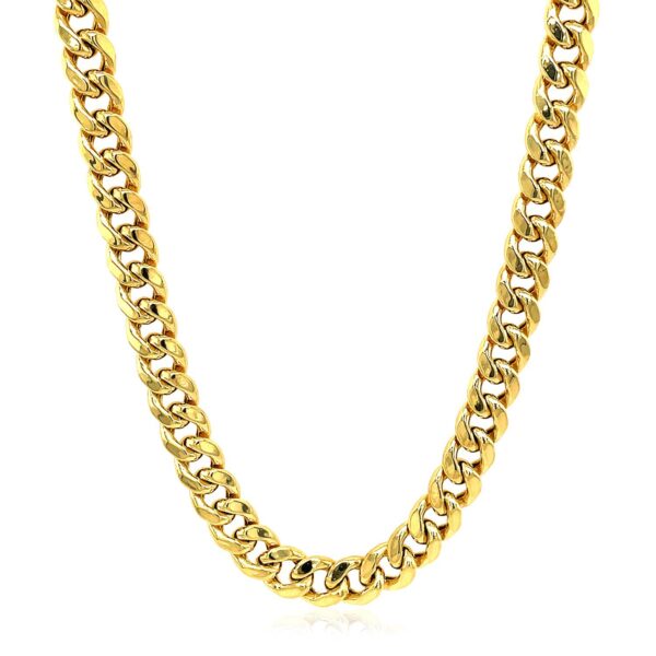 5.3mm 14k Yellow Gold Miami Cuban Semi Solid Chain - Image 2