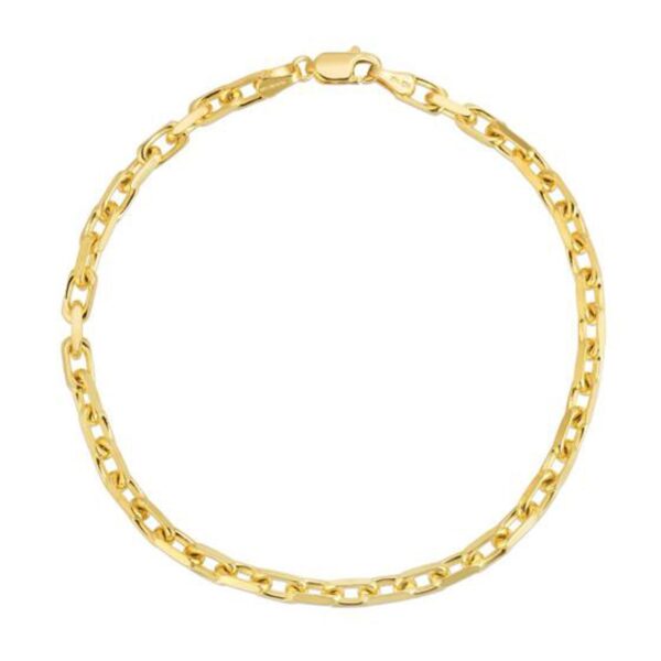 3.6mm 14k Yellow Gold French Cable Chain Bracelet - Image 2