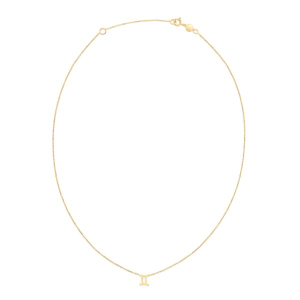 14K Yellow Gold Gemini Necklace - Image 2