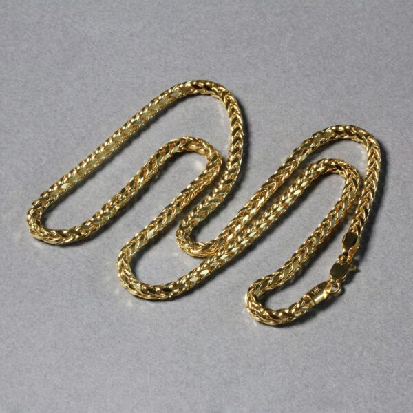 3.15mm 14k Yellow Gold Diamond Cut Round Franco Chain - Image 5