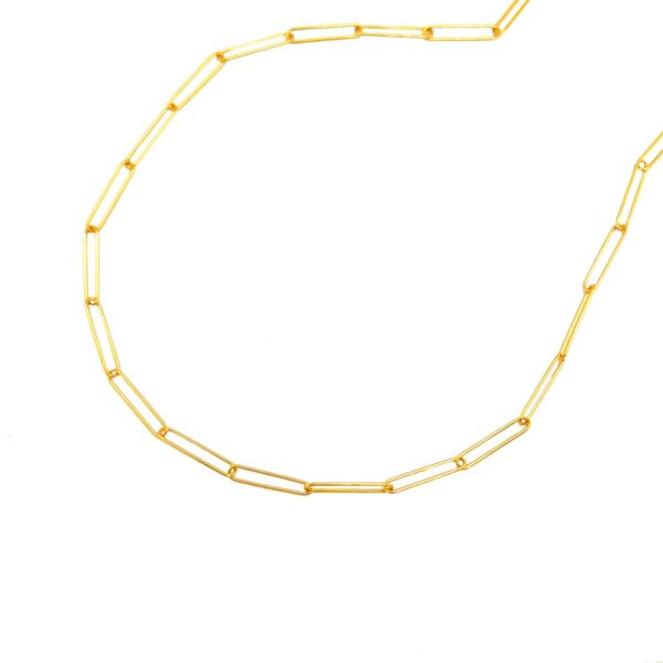 14k Yellow Gold Wire Paperclip Chain (2.7mm) - Image 4