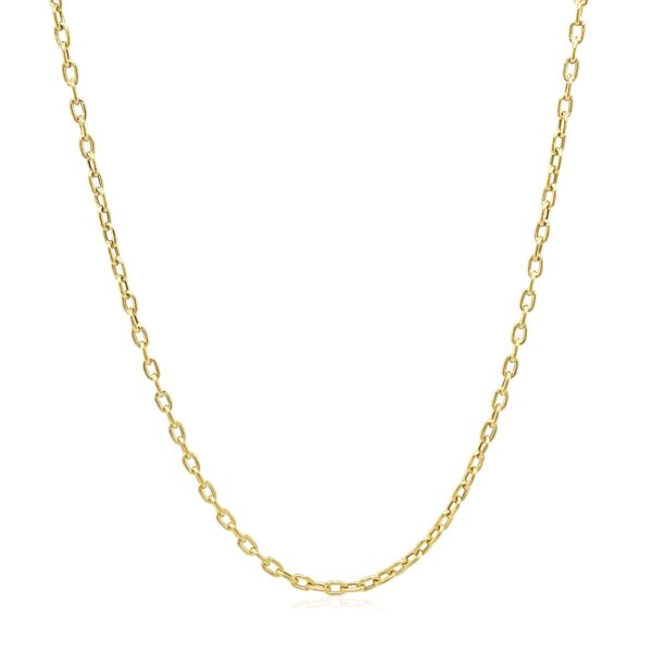 Double Extendable Cable Chain in 14k Yellow Gold (1.9mm) - Image 2